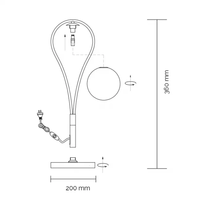 VESTA 577 STONA LAMPA 1*G9 MESING — slika 3