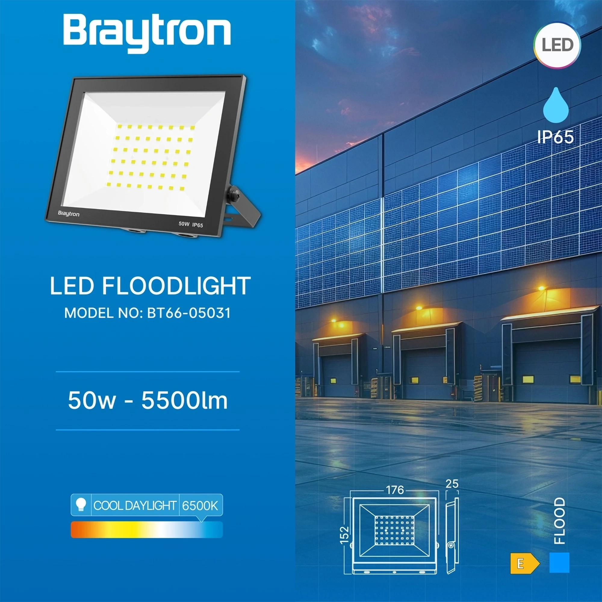 LED REFLEKTOR 50W CRNI 6500K IP65 — slika 3