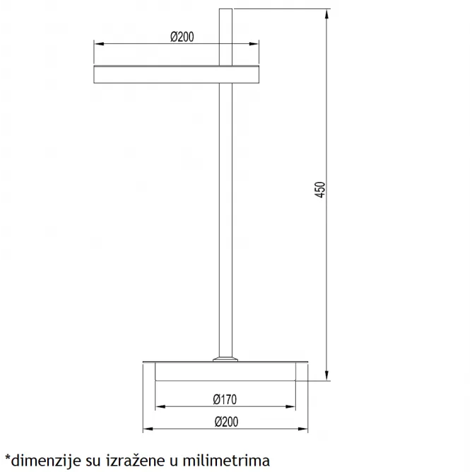 VESTA 486 STONA LAMPA 10W 3000K CRNA — slika 4