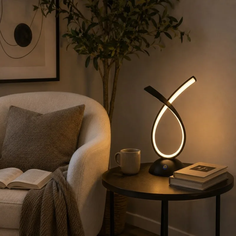 LUNA 182 STONA LAMPA 20W 3000K CRNA — slika 2
