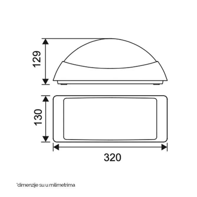 LED SVETILJKA 2054 ZIDNA 12.5W 3000K IP65 CRNA — slika 3