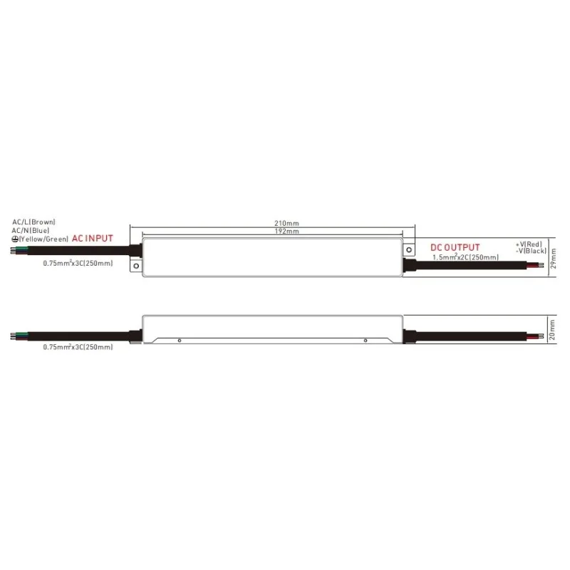 DAWN SLIM 24V 150W LED NAPAJANJE  150WHBS-24 IP67 — slika 2