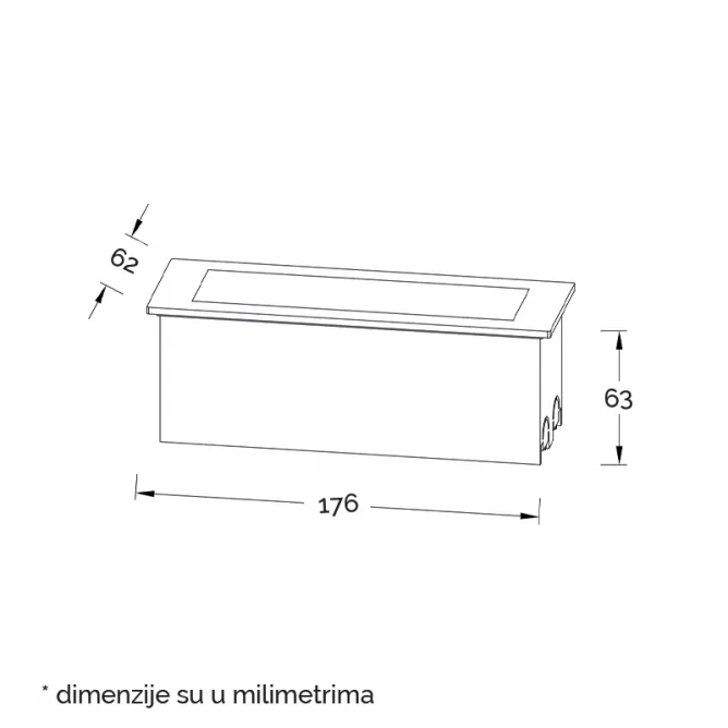LED SVETILJKA JM-073 ZIDNA 6.5W 3000K IP65 ANTRACIT — slika 3