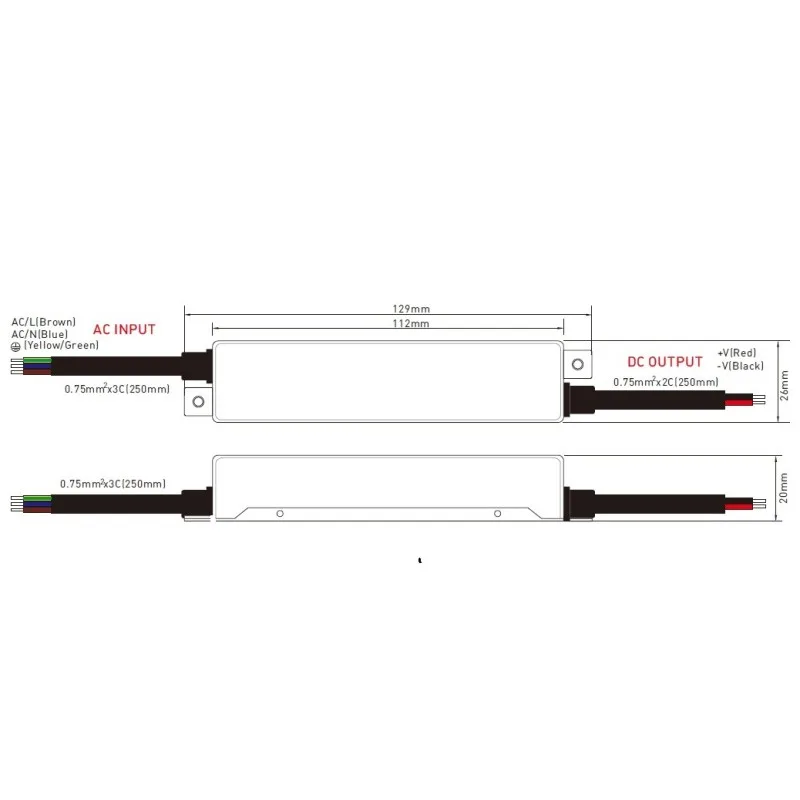 DAWN SLIM 24V 100W LED  NAPAJANJE 100WHBS-24 IP67 — slika 2