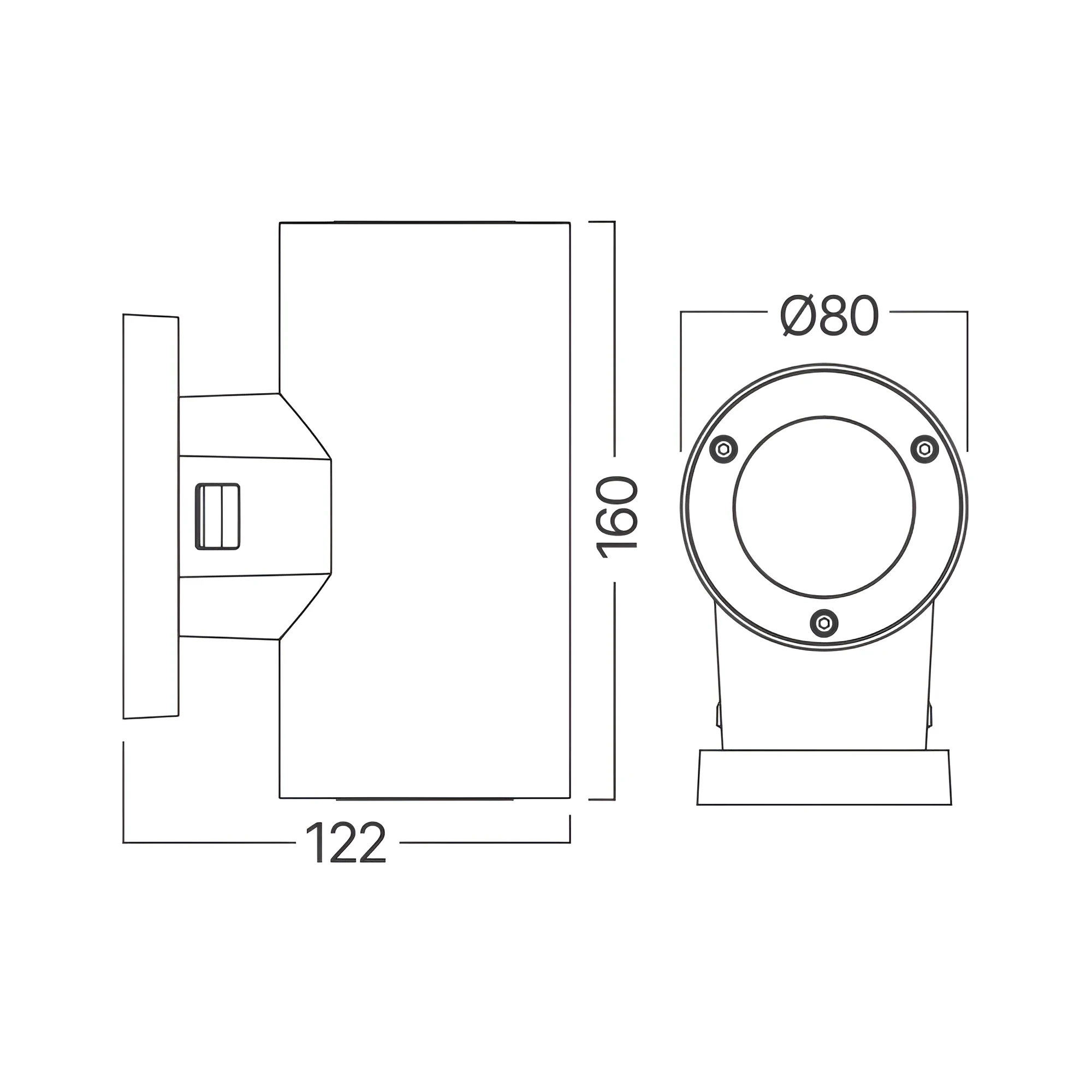 GU10 ZIDNA SVETILJKA CRNI IP65 — slika 6