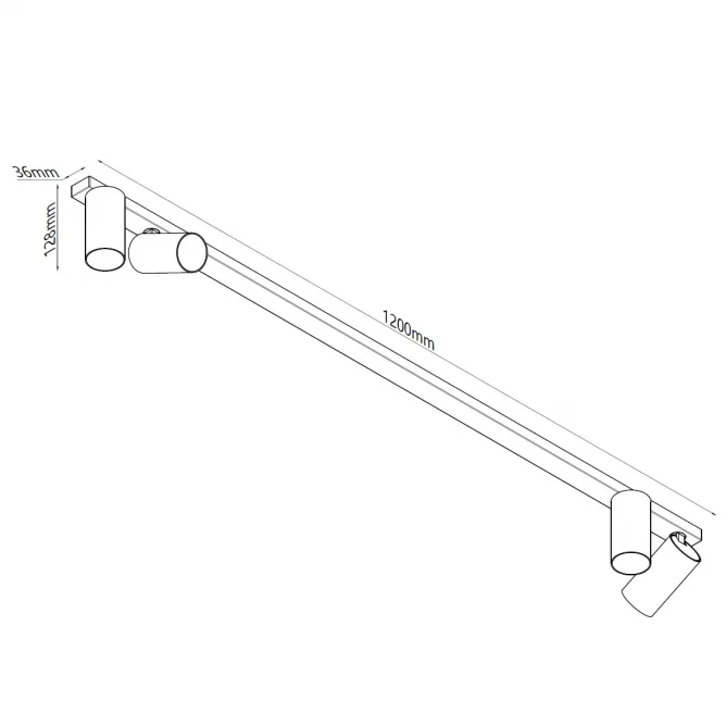 LED SVETILJKA 052/4 PLAFONSKA 4*GU10 IP20 CRNA — slika 4