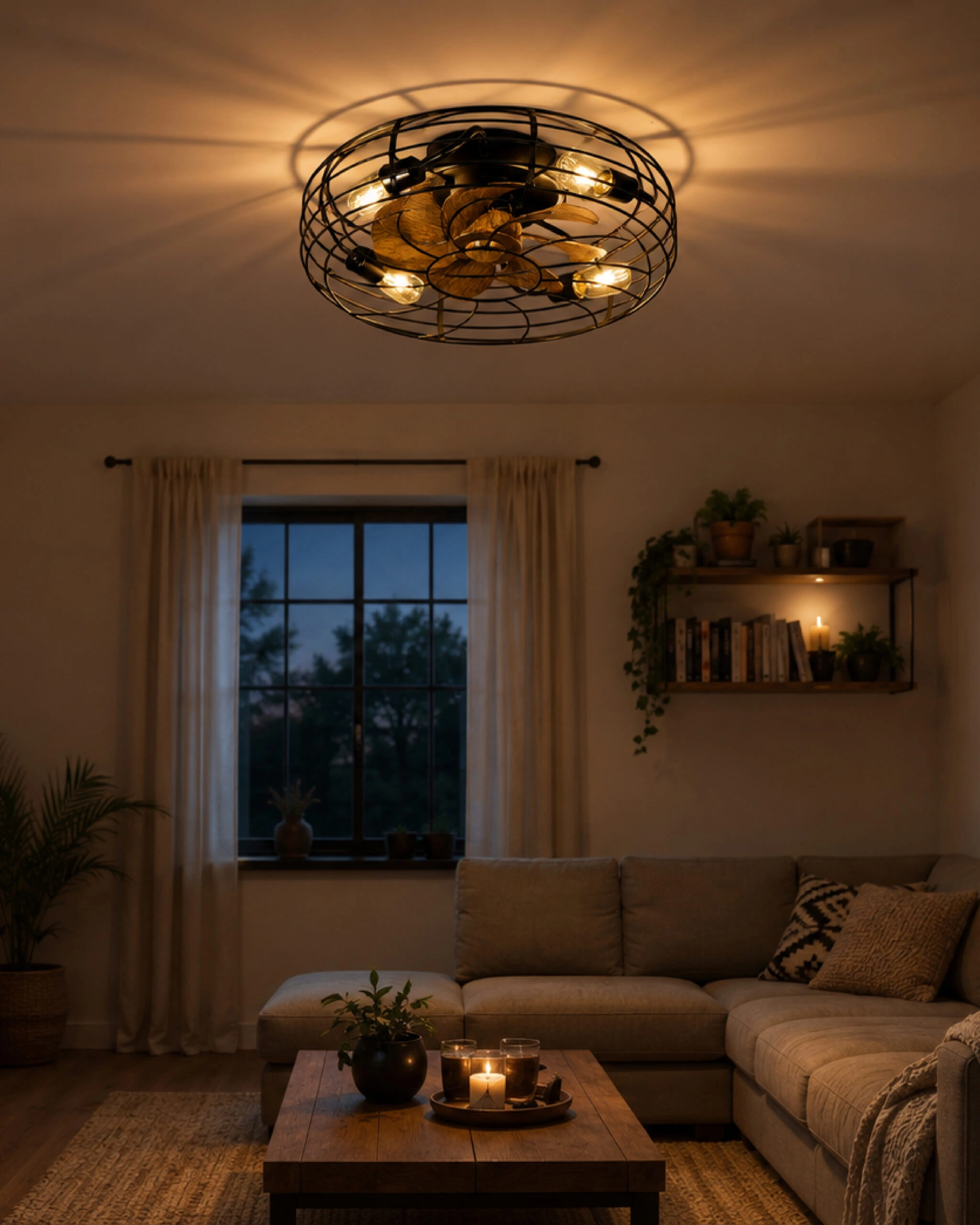 Plafonska lampa sa ventilatorom FV7003-48 BK — slika 2