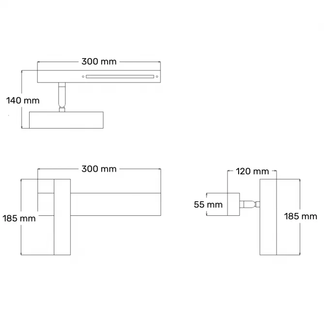 SOLEA 9 ZIDNA LAMPA 15W 3000K CRNA — slika 3