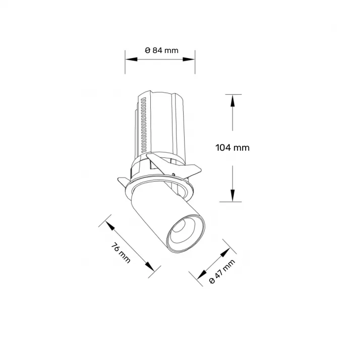 DAWN LED SVETILJKA V324 12W 3000K DIMABILNA CRNA — slika 2