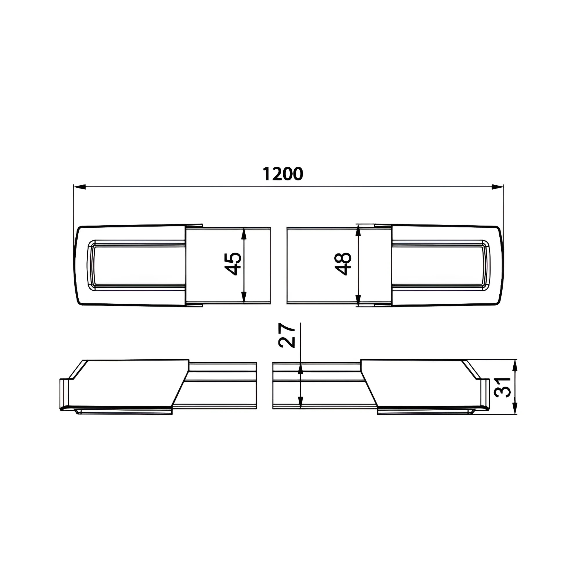 LED LINIJSKA SVETILJKA 0.6M 36W BELI 3000K — slika 3