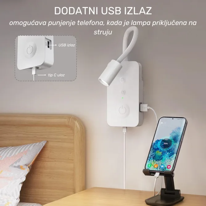LED ZIDNA LAMPA ELY00X-1 BELA — slika 6