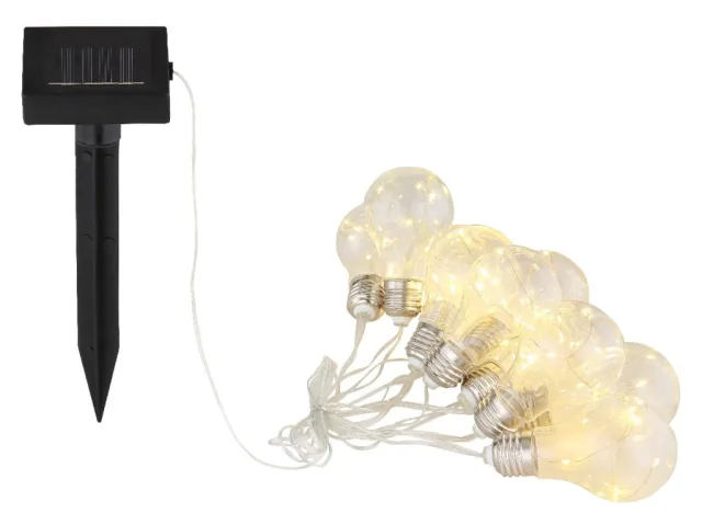 SOLARNA LAMPA PLASTIKA SREBRNA SIVA, 10XLED