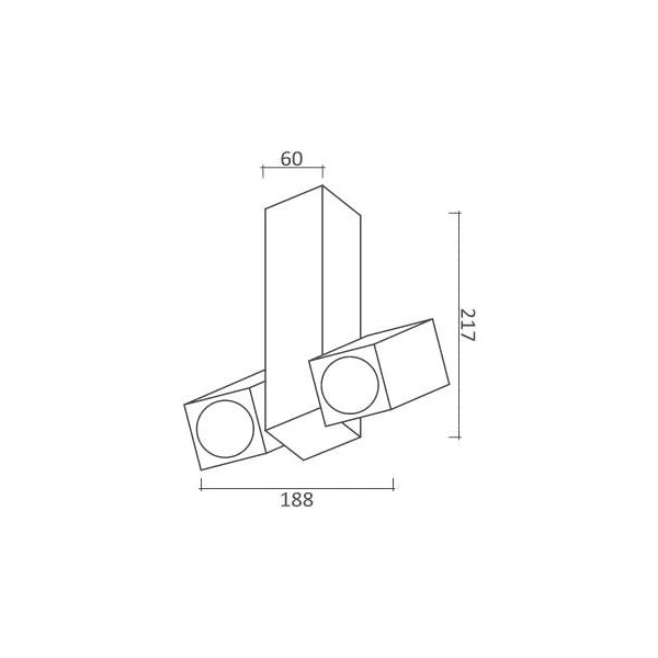 Plafonska lampa AFS101-2C WH — slika 2