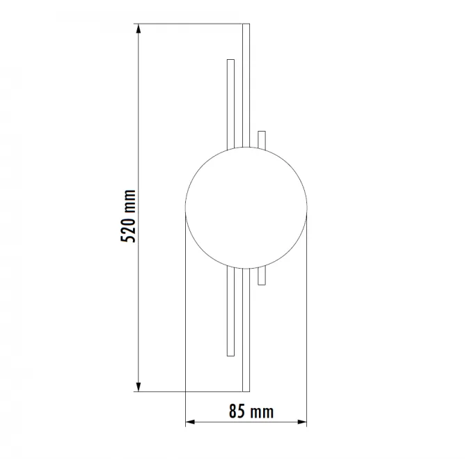 VESTA 609 ZIDNA LAMPA LED 10W 3000K MESING — slika 3