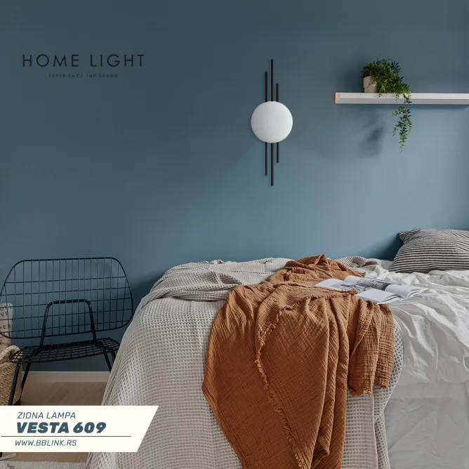 VESTA 609 ZIDNA LAMPA LED 10W 3000K CRNA — slika 3