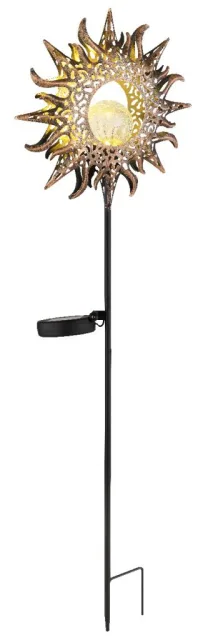 SOLARNA LAMPA METAL CRNA MATT, 1XLED