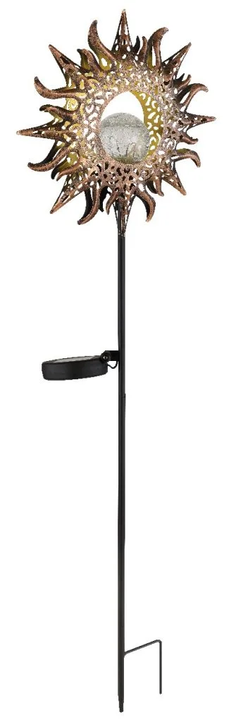 SOLARNA LAMPA METAL CRNA MATT, 1XLED — slika 3