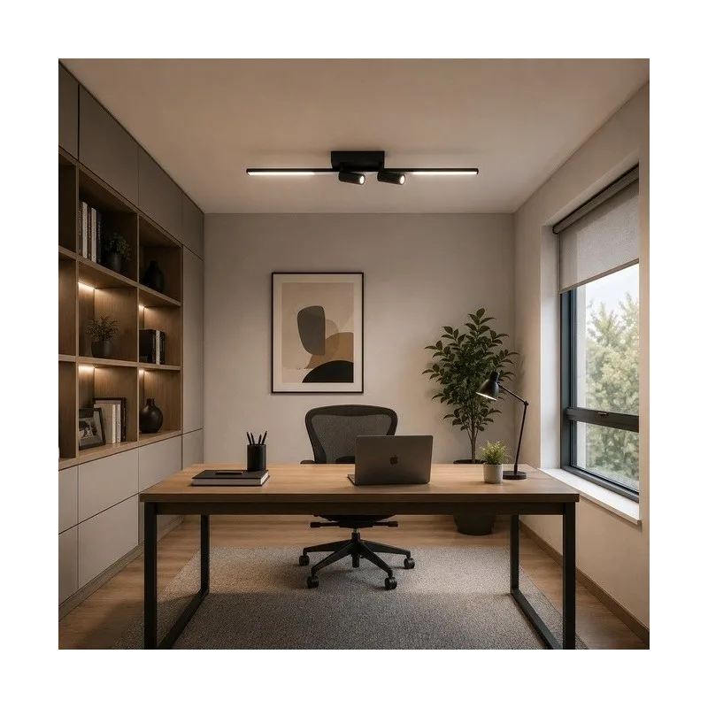 VESTA 481 PLAFONSKA SVETILJKA 22W+2*3W 3000K CRNA — slika 2