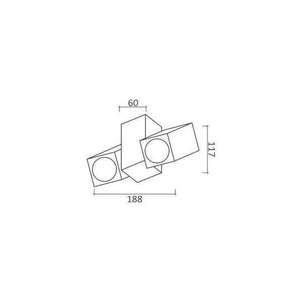 Plafonska lampa AFS100-2C WH — slika 2