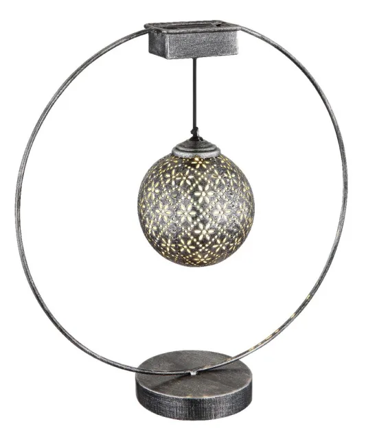 SOLARNA LAMPA METAL SREBRNA BOJA, 1XLED