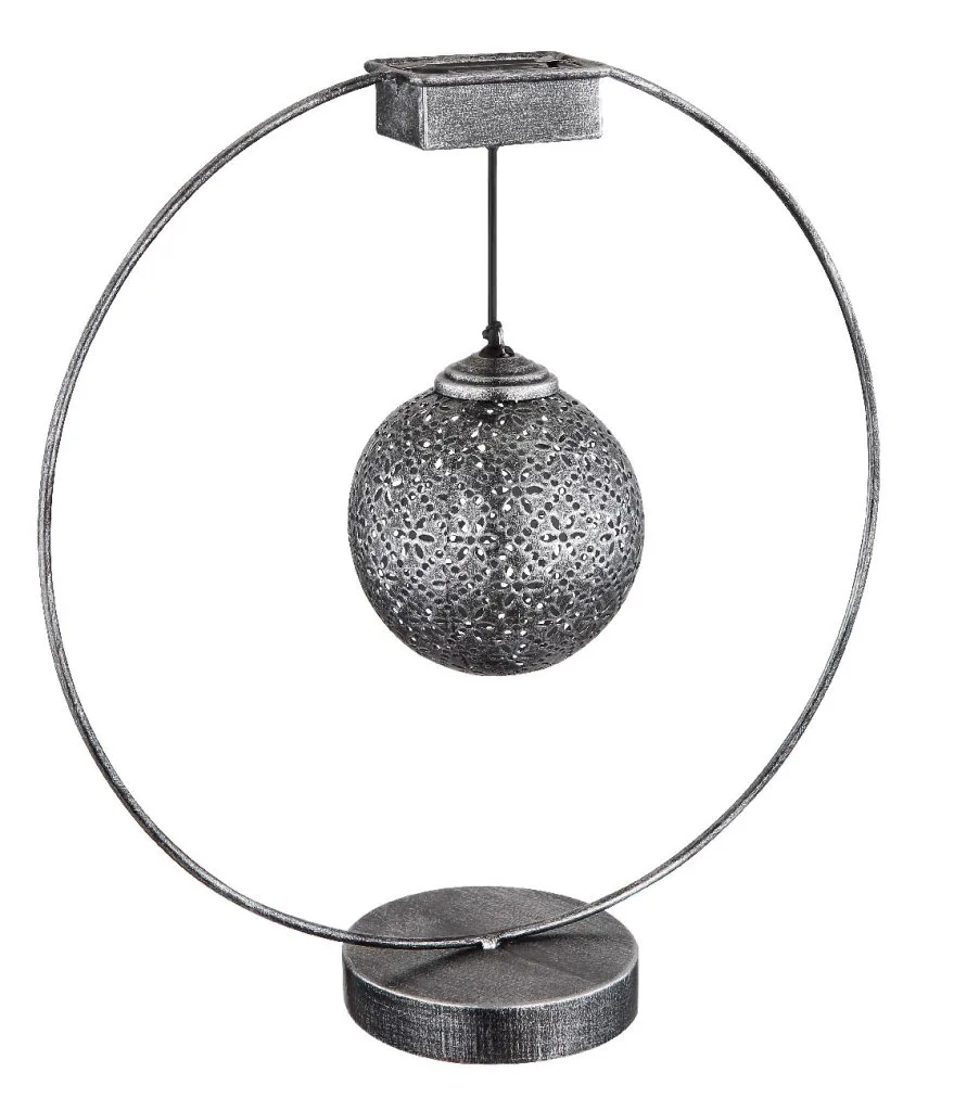 SOLARNA LAMPA METAL SREBRNA BOJA, 1XLED — slika 3