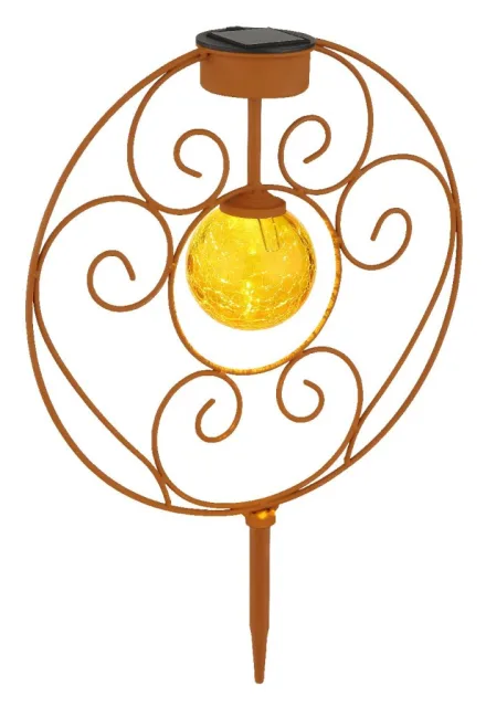 SOLARNA LAMPA METAL STARO ZLATO, 1XLED