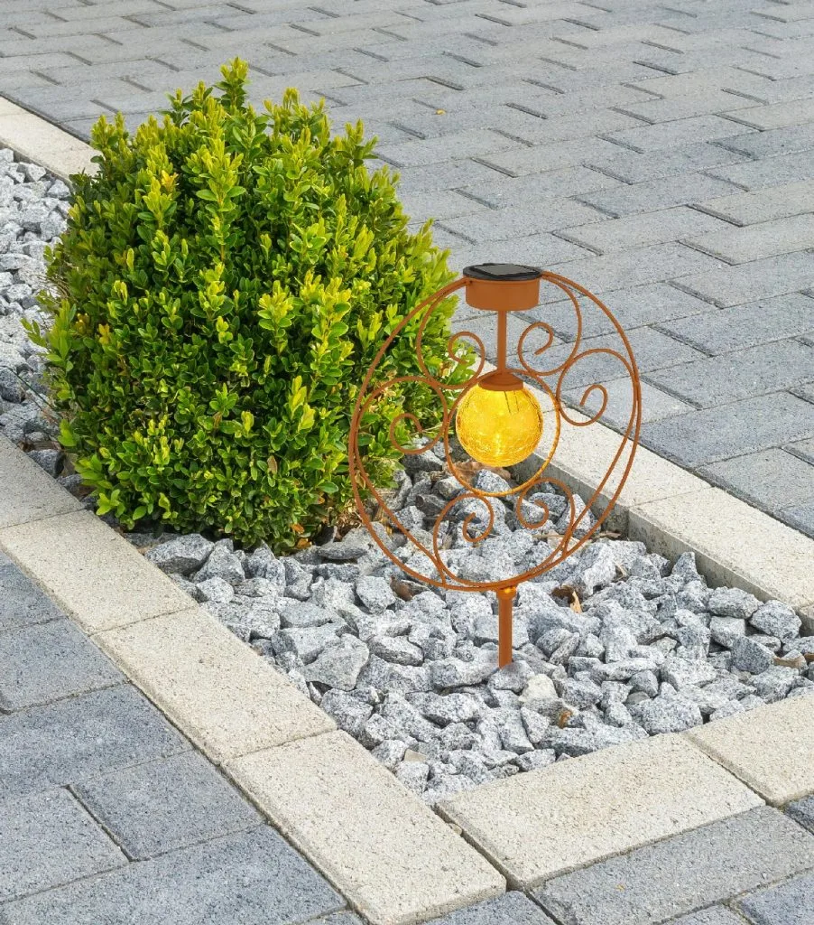 SOLARNA LAMPA METAL STARO ZLATO, 1XLED — slika 2