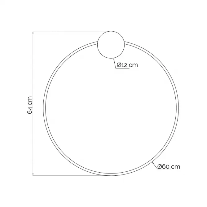 VESTA 566 ZIDNA LAMPA 30W 3000K CRNA/MESING — slika 2