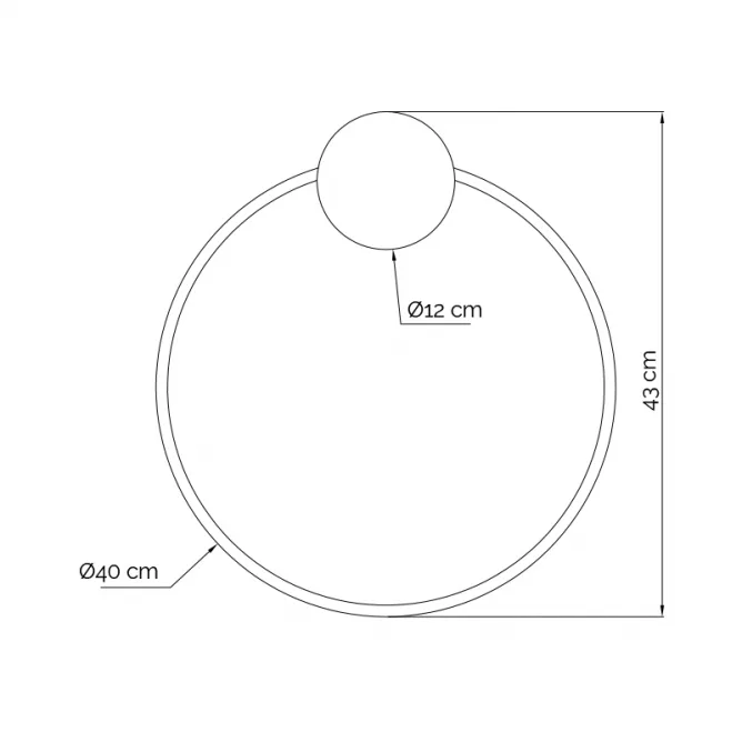 VESTA 565 ZIDNA LAMPA 20W 3000K CRNA/MESING — slika 2