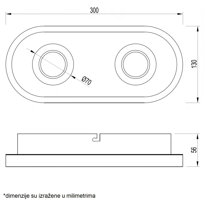 VESTA 475 PLAFONSKA SVETILJKA 10W+2*5W 3000K BELA — slika 3