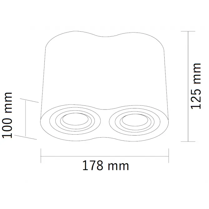 SVETILJKA JM-016 PLAFONSKA CRNA 2*GU10 IP20 — slika 2