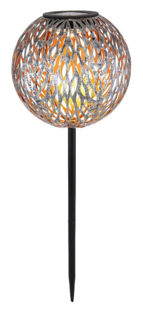 SOLARLEUCHTE METALL SILBERGRAU, 1XLED