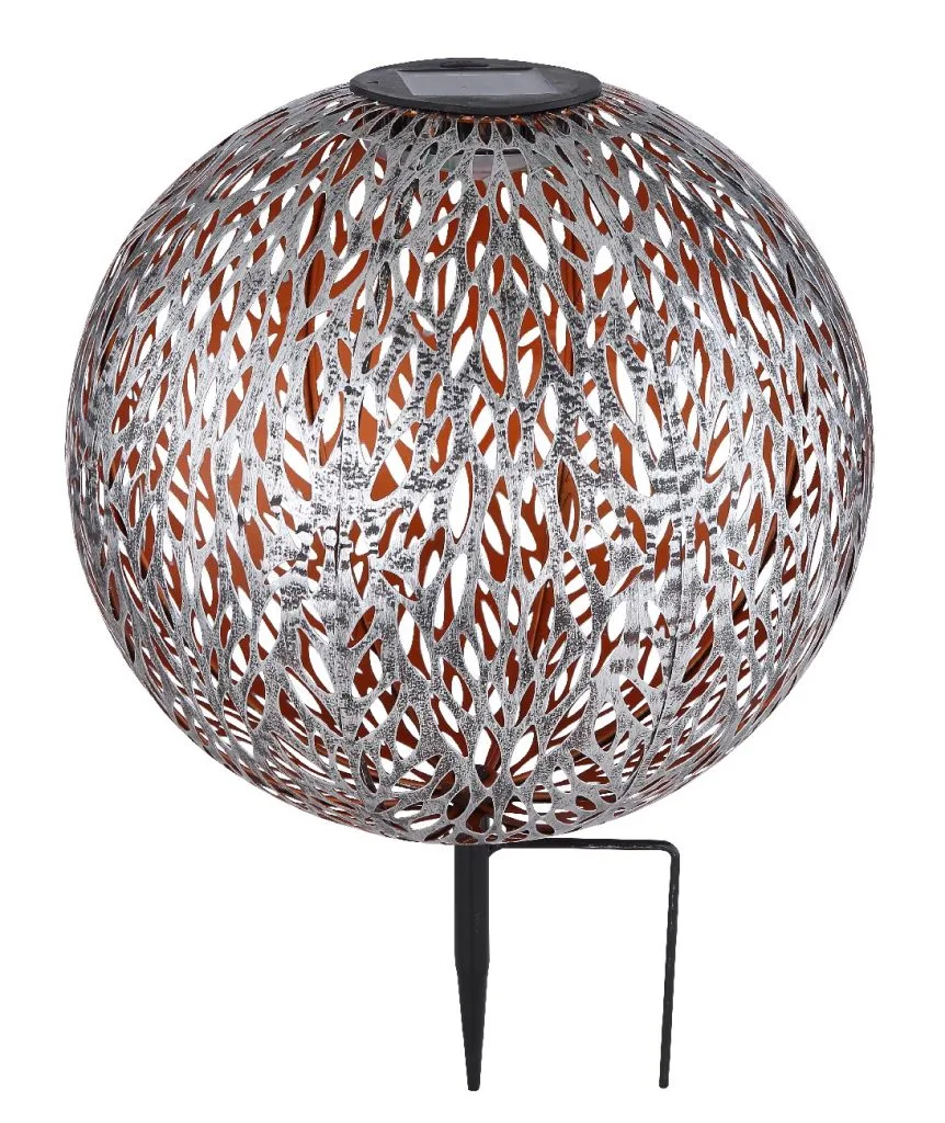 SOLARNA LAMPA METAL SREBRNA SIVA, 1XLED — slika 2