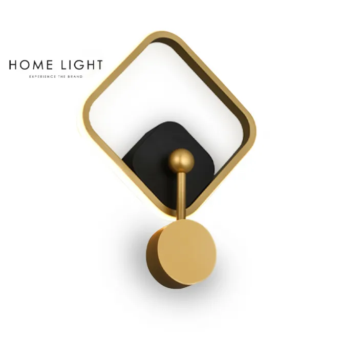 VESTA 466 ZIDNA LAMPA 15W 3000K CRNA/BRUŠENO ZLATO — slika 2