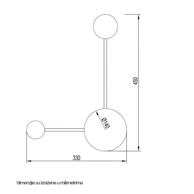 VESTA 472 ZIDNA LAMPA 8W 3000K CRNA — slika 3