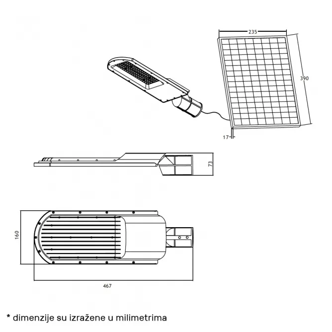 SOLARNA LED ULIČNA SVETILJKA GN-SSL316-180W 4000K 2200lm IP66 — slika 4