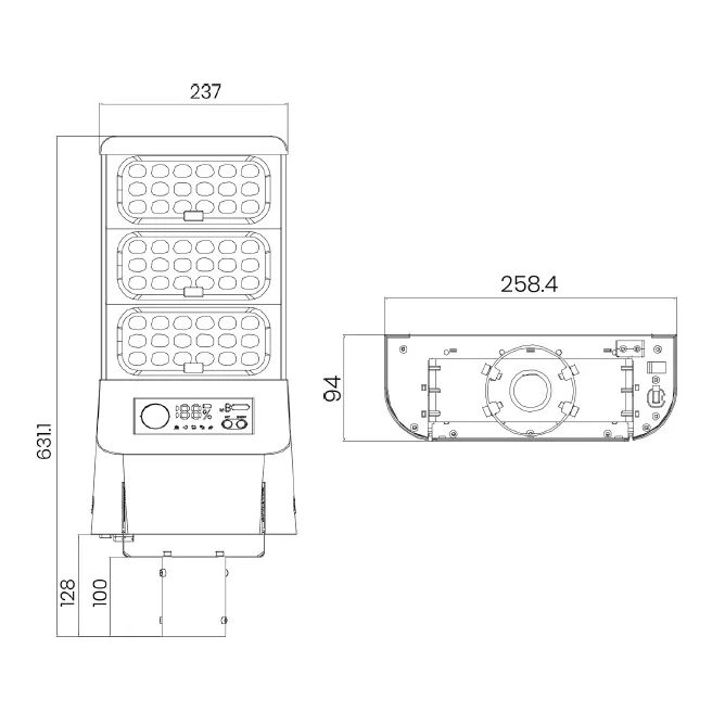 SOLARNA LED SVETILJKA ALFA SSL-59 39W 3000/5700K 9000lm IP65 — slika 3