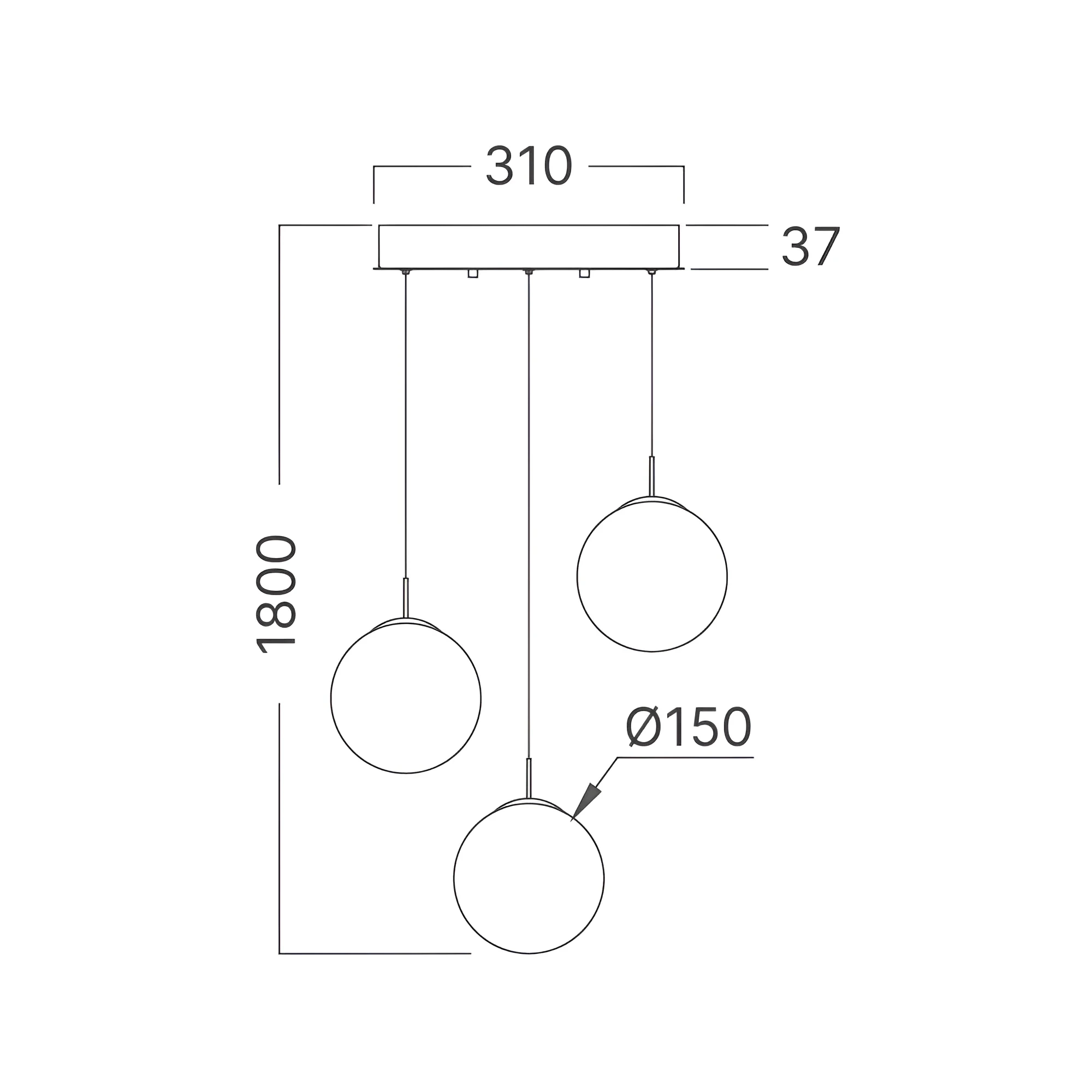 VISILICA 3-GLAVA G9 AMBER — slika 4