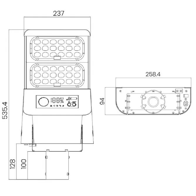 SOLARNA LED SVETILJKA ALFA SSL-56 26W 3000/5700K 6000lm IP65 — slika 3