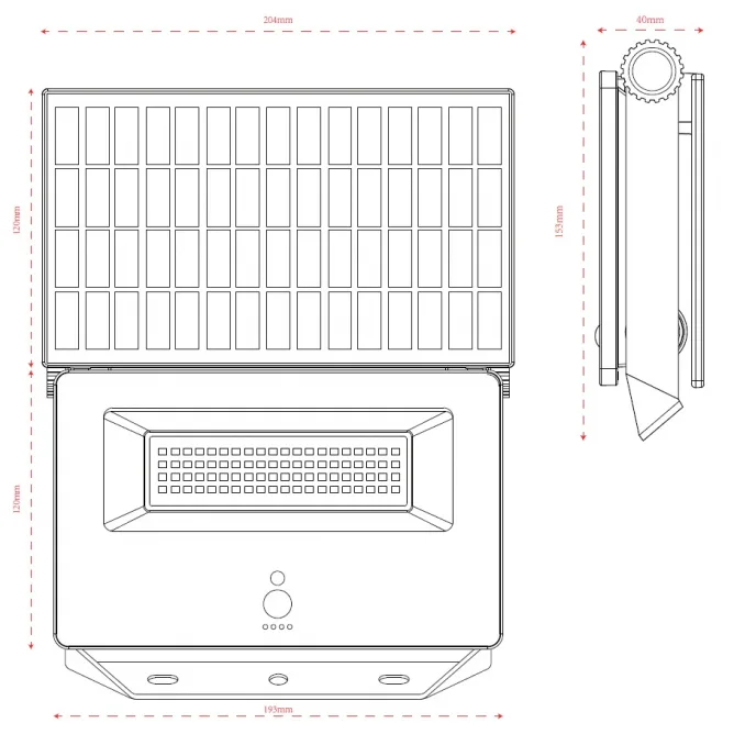 SOLARNI REFLEKTOR TONIK-B 1800lm CCT IP65 — slika 4
