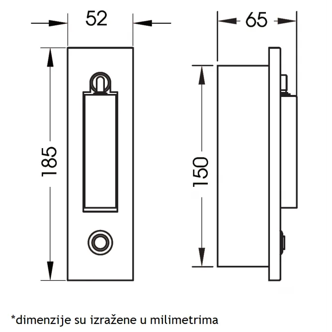LED SVETILJKA JM-061 ZIDNA 3W 3000K BRONZA/CRNA — slika 2