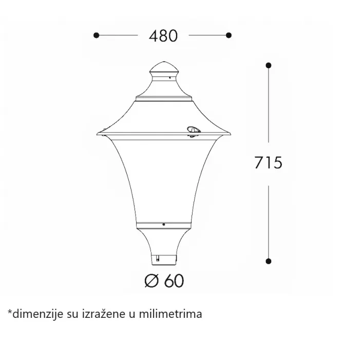 LED ULIČNA SVETILJKA REMO 400 50W SIVA — slika 4