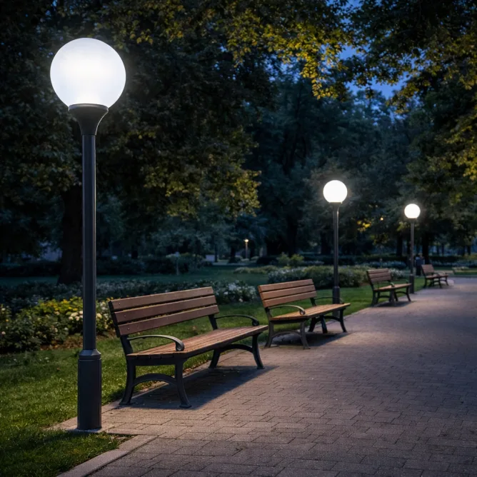 LED ULIČNA SVETILJKA GLOBE 400 SIVA 1*E27 — slika 2