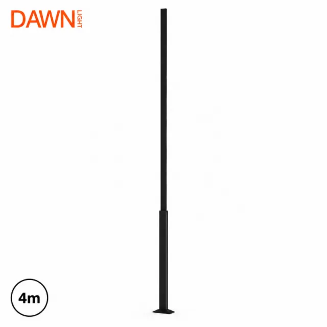 STUB SA STOPOM 4M GALVANIZOVANI CRNI