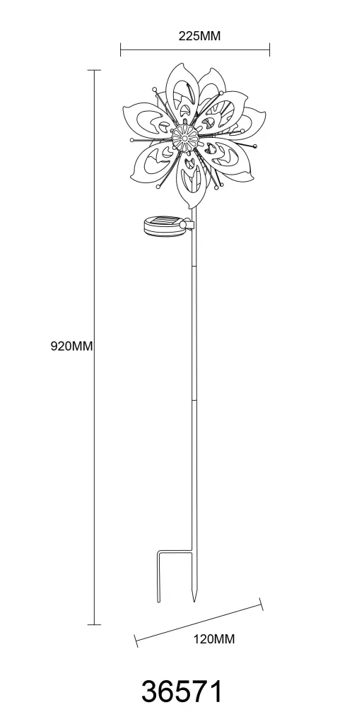 SOLARLEUCHTE METALL GOLDFARBEN PATINIERT, 1XLED — slika 9