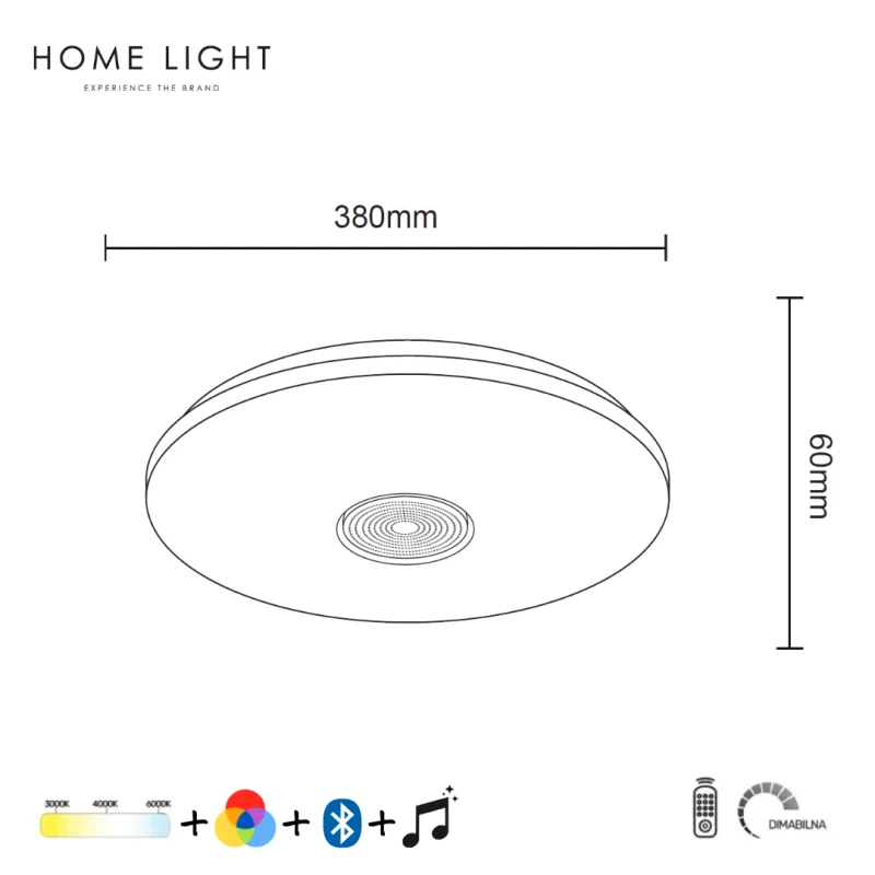 SOLEA 126 BLUETOOTH PLAFONJERA 22/44W CCT+RGB DIMABILNA — slika 3