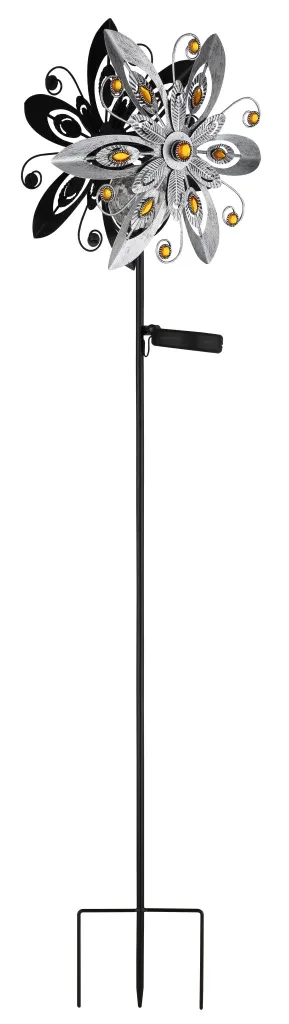 SOLARLEUCHTE METALL SILBERGRAU, 1XLED — slika 2