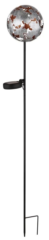 SOLARLEUCHTE METALL SILBERGRAU, 1XLED — slika 2