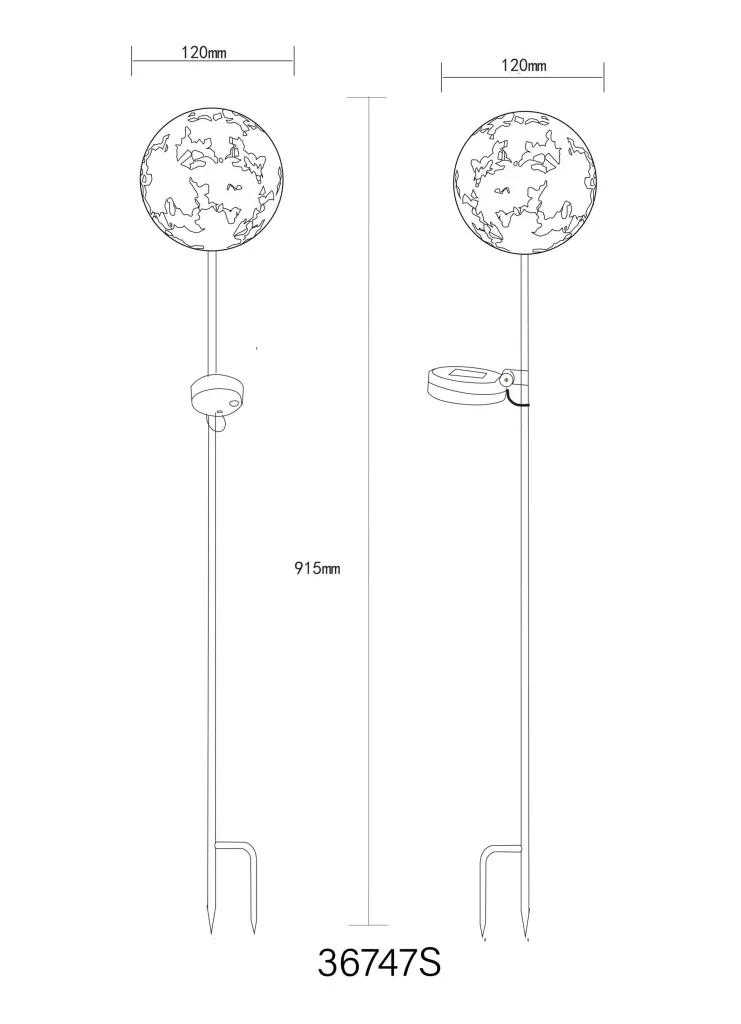 SOLARLEUCHTE METALL SILBERGRAU, 1XLED — slika 6