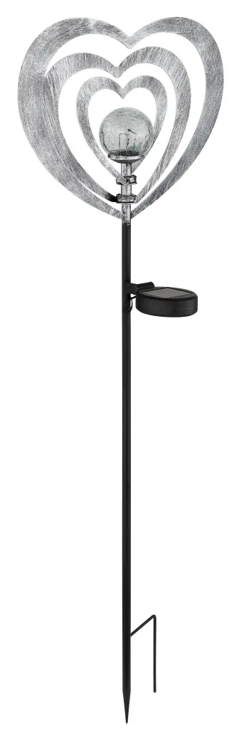SOLARLEUCHTE METALL SILBERGRAU, 1XLED — slika 2